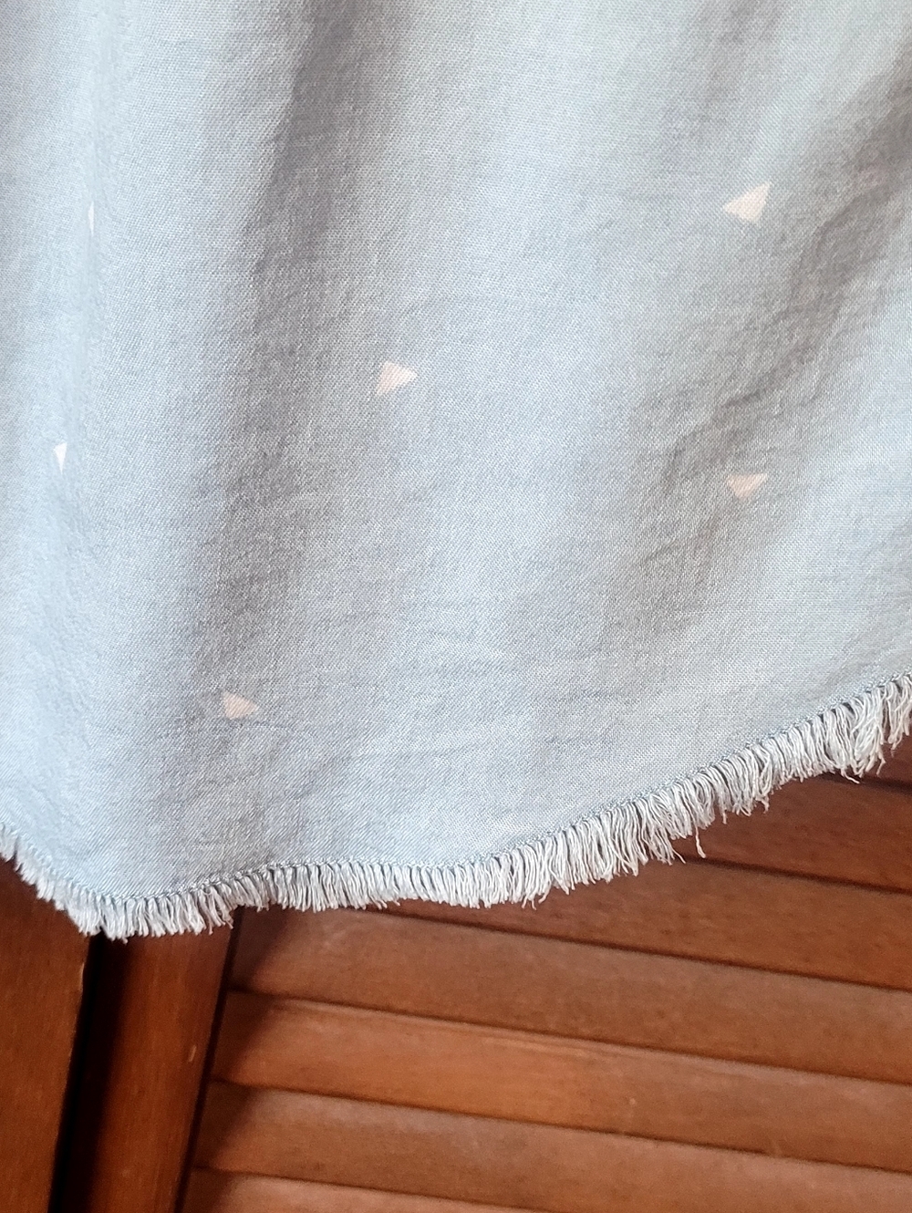 Thread & Supply Faux Denim Shift Dress/Tunic. Size Small Hi/low, Frayed,Hemline - Picture 8 of 8